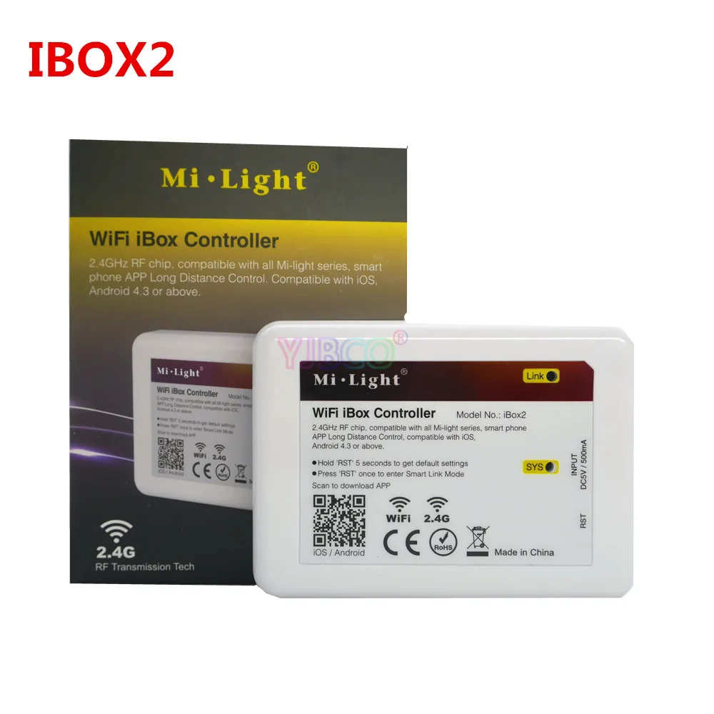 Miboxer RGB/RGBW/RGB+ CCT контроллер светодиодной ленты wifi умная панель 2,4G беспроводной пульт дистанционного выключения светильник DC12V-24V - Цвет: iBox2