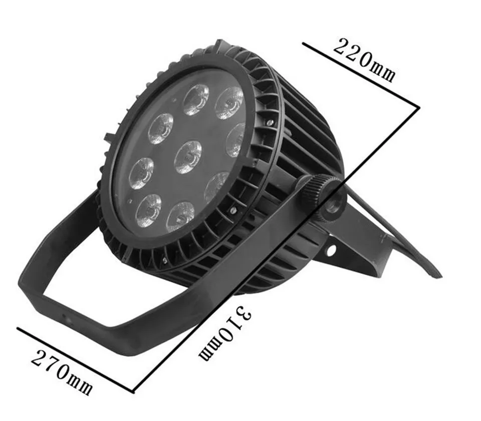 IP65 Водонепроницаемый светодиодный Par 9X12 Вт RGBW 9x15 Вт RGBWA 9x18 Вт RGBWA УФ 6in1 светодиодный тонкий пар может Освещение сцены DJ