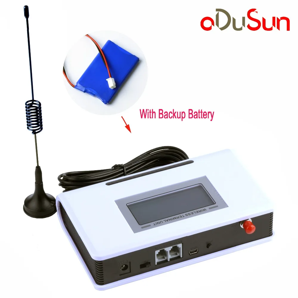 

GSM Fixed wireless terminal With battery with LCD, GSM Gateway Router support alarm system, PABX, Caller ID IMEI Changeable