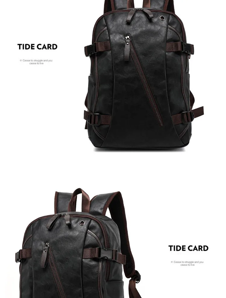 WEIXIER Горячая новинка года PU для мужчин досуг студенческий рюкзак для путешествий школы высокое качество рюкзак классический дизайн ноутбук сплошной цвет сумка