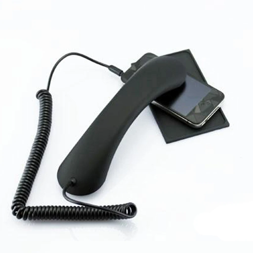 Retro Telephone Handset , 3.5mm Radiation Proof Cell Phone Telephone Receiver and Handset Holder for iPhone 5 6 Sansung Galaxy