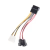 1X New 4-Pin Molex to 3-Pin fan Power Cable Adapter Connector Computer Cooling Fan Cables 12v / 5v DC for CPU PC Case Fan ► Photo 2/6