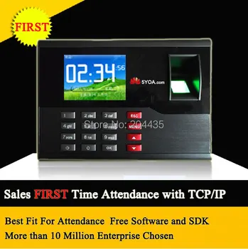 

5YOA Biometric Fingerprint Time Attendance TCP IP TFT Energy-Saving Recorder Clock System Recording RFID Card Free Shipping