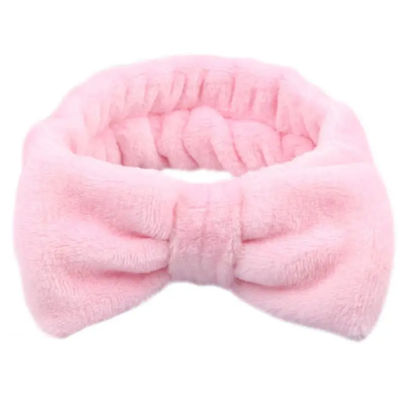 

11 Color Thickened Plush Headband Women Girl Cute Bowknot Wide Stretch Hairband Plain Sweet Candy Color Sport Yoga Makeup Turban