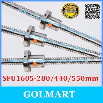 

3pcs ballscrew guide RM1605- 280 / 440 / 550mm -C7 + end machined with 3 SFU1605 Ball screw ballnuts