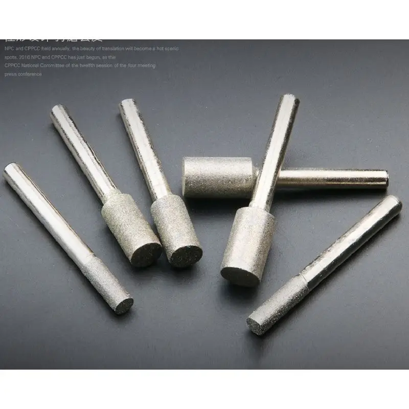 6mm Shank Diamond Cylindrical Wheel Grinding Heads Mounted Points