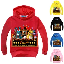 Five Nights At Freddy/топы с капюшоном; коллекция года; Весенняя футболка с капюшоном; детская одежда для мальчиков; толстовка; топ с рисунком медведя; футболки; костюмы для малышей