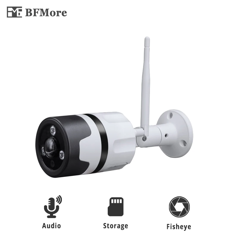 BFMore Two way Audio WiFi fisheye IP Camera 1080P 2 0MP Sony IMAX323 Outdoor Cam SD