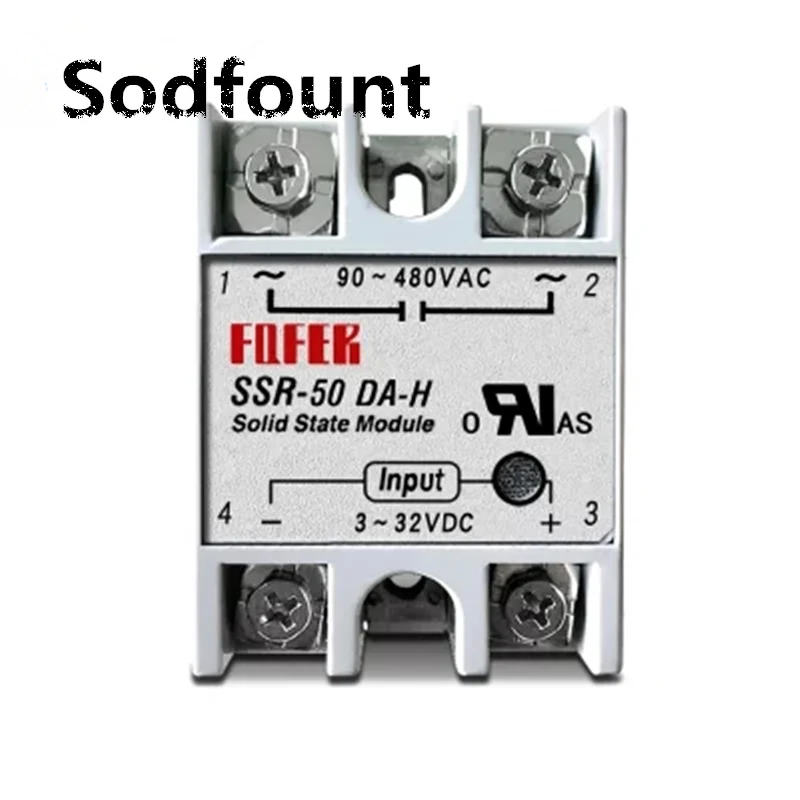 Твердотельное реле SSR-50DA-H 50A SSR 50DA H постоянного тока на переменный ток