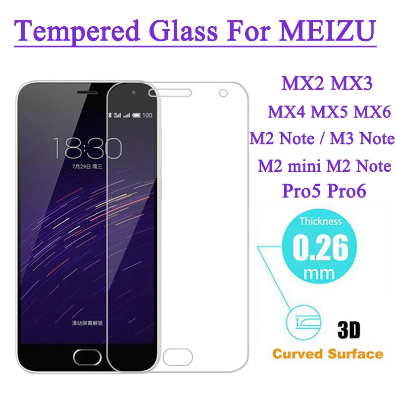 

Screen Protector Tempered Glass For MEIZU M2 Note M1 M2 mini Note Pro 5 MX5 MX4 Pro Metal Explosion Proof Film