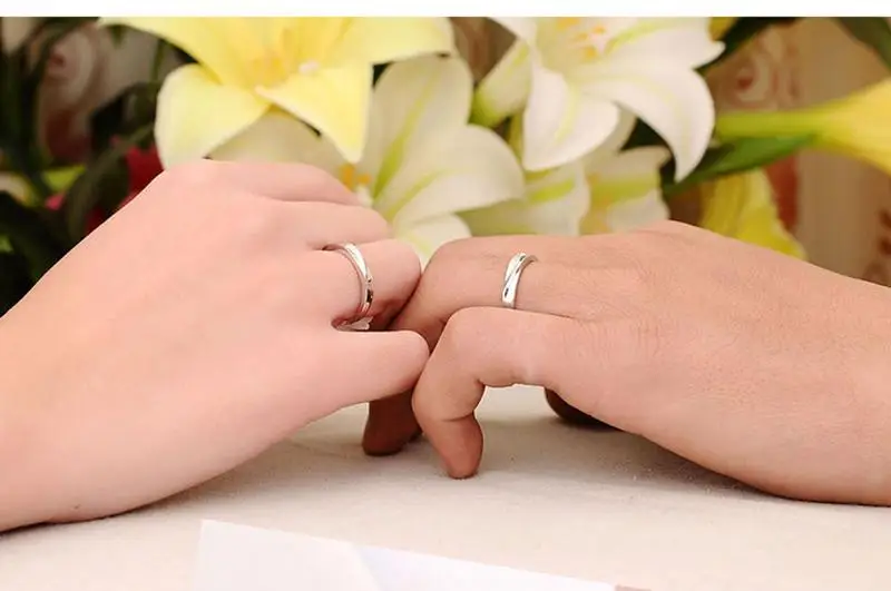 1 шт. кольцо для влюбленных 925 пробы серебряные кольца корейский стиль чистое серебро ювелирные изделия простые переплетенные любовь пара кольцо для мужчин женщин