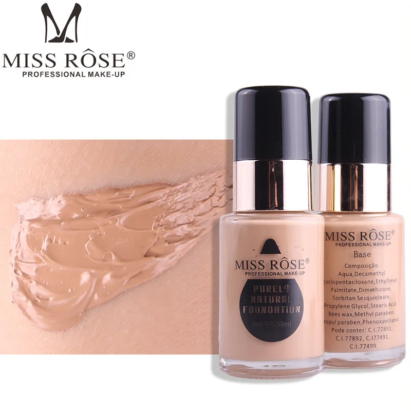 

MISS ROSE 30MLGlass Bottle Foundation Repair Nourishing Concealer Foundation
