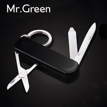 Finger scissors portable folding multifunctional small knife keychain bottle opener stainless steel finger plier