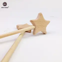 Давайте сделаем детские игрушки 5 шт. Бук деревянная звезда ребенка прорезывания зубов Монтессори игрушки Вальдорфская игрушка Детские