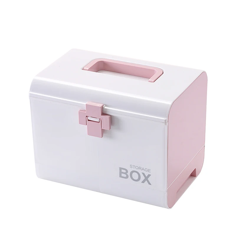 Большой детский шкаф для лекарств для экстренной медицинской помощи, получить чехол, медицинская посылка для домашнего ухода, маленькая медицинская коробка - Цвет: Розовый