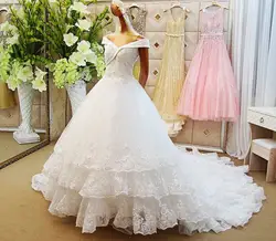 Изготовление под заказ 2019 горячая Распродажа, бальное платье с рукавами-крылышками, кружевное свадебное платье принцессы с аппликацией и