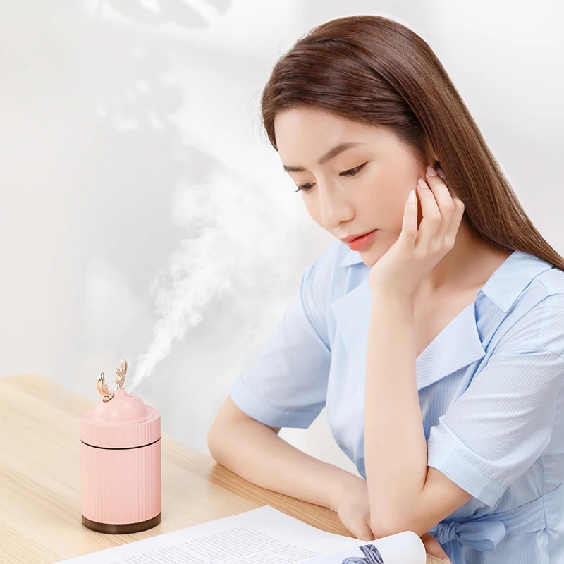 

260ml USB air humidifier Deer Ultrasonic Air Purifier air diffuser LED Night oil Aromatherapy cool mist maker for Office