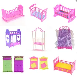 9 стилей Kawaii Мини-кровать для девочек кукольный домик мебель для спальни розовый цвет игрушка для Детская кукла игрушка для ролевых игр