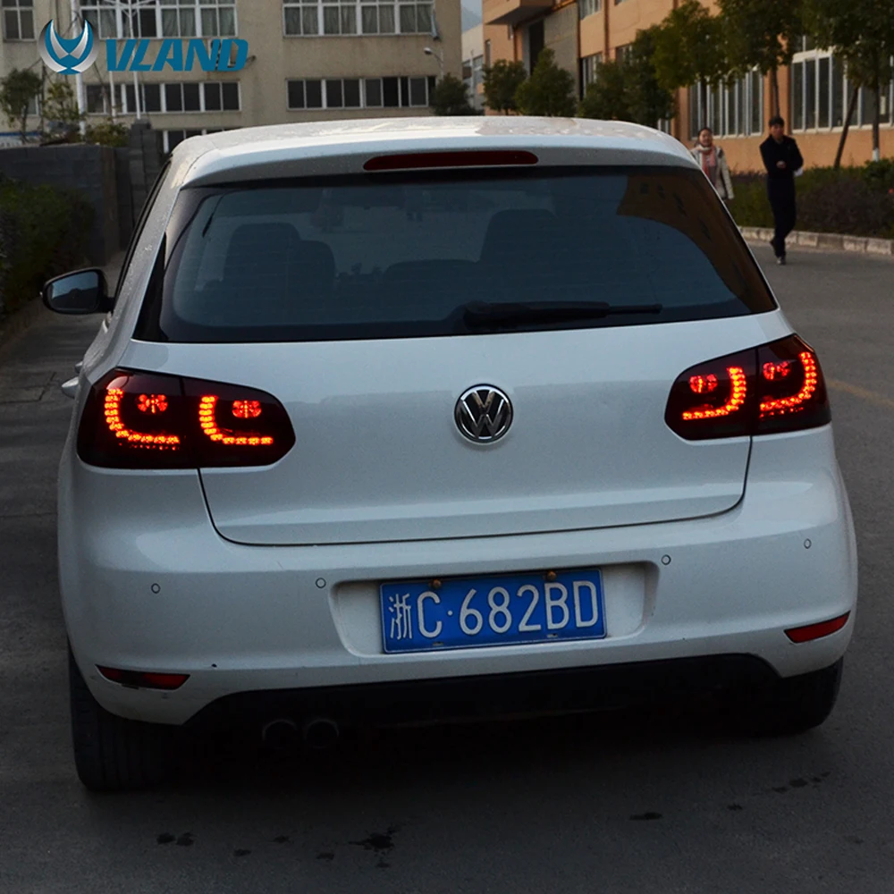 Vland стильный задний светильник s для VW golf6/mk6/R20 2008-2013 светодиодный задний светильник с квадратной задней лампой в сборе