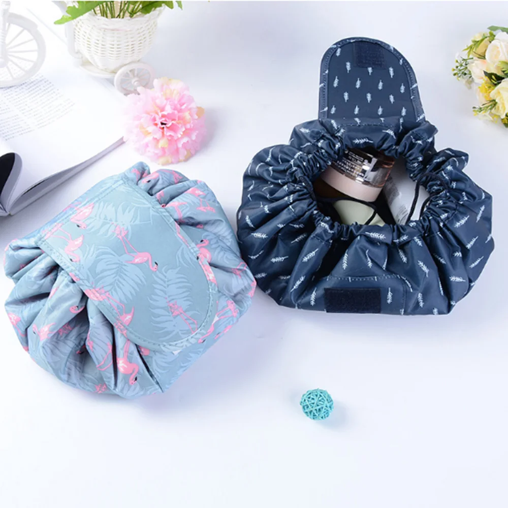 

Animal Flamingo Cosmetic Bag Professional Drawstring Makeup Case Women Travel Make Up Organizer Storage Pouch Toiletry Wash Kit