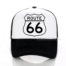 Летняя кепка водителя грузовика s ROUTE 66, бейсболка, летняя Бейсболка унисекс для взрослых, сетчатая Кепка водителя грузовика, кепка s для мужчин