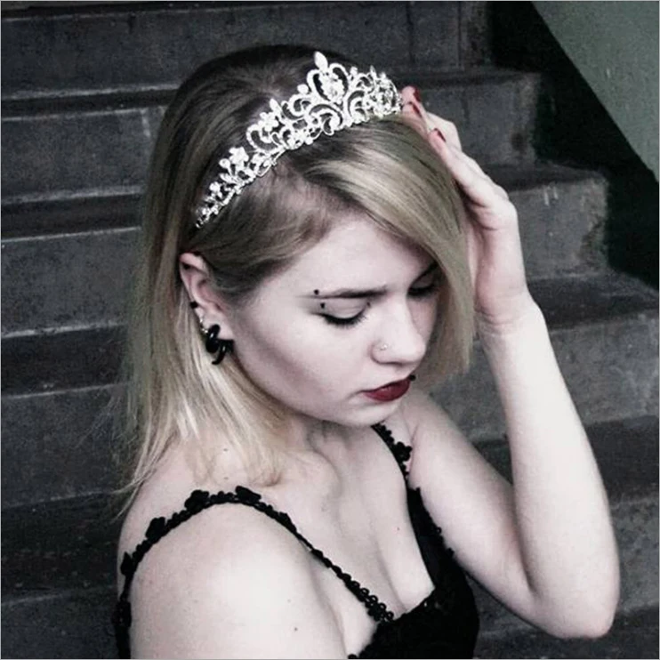 Luxuoso Cristal Grande Coroa Tiara De Cabelo De Noiva Casamento Jóias Acessórios Para o Cabelo Frete Grátis (1)