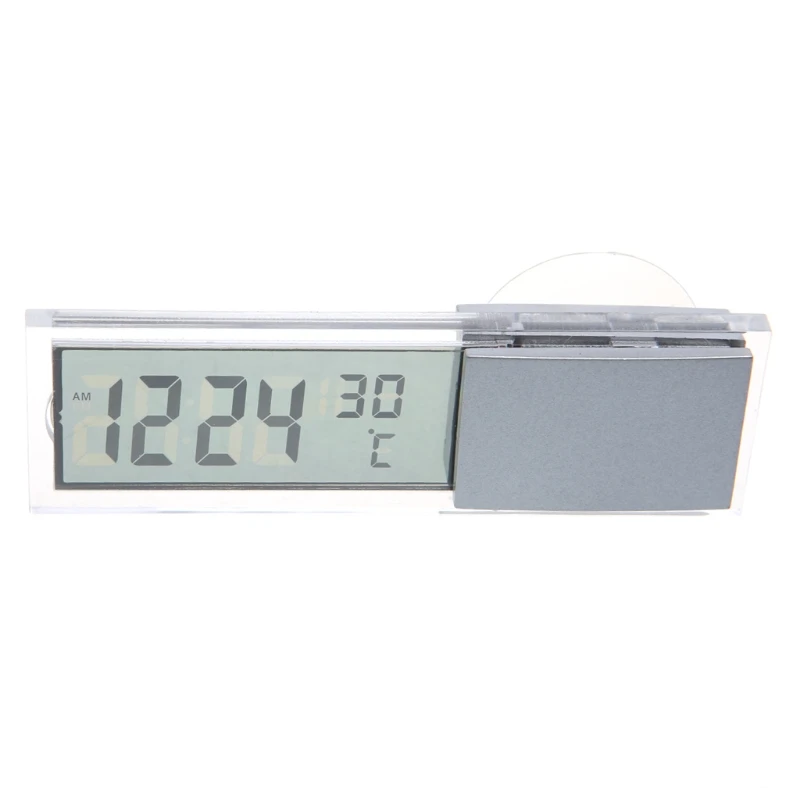 

Mini 2 in 1 LCD Digital Auto Car Truck Clock + Thermometer w/Suction Cup button cell 90 x 27 x 15mm Apr 16