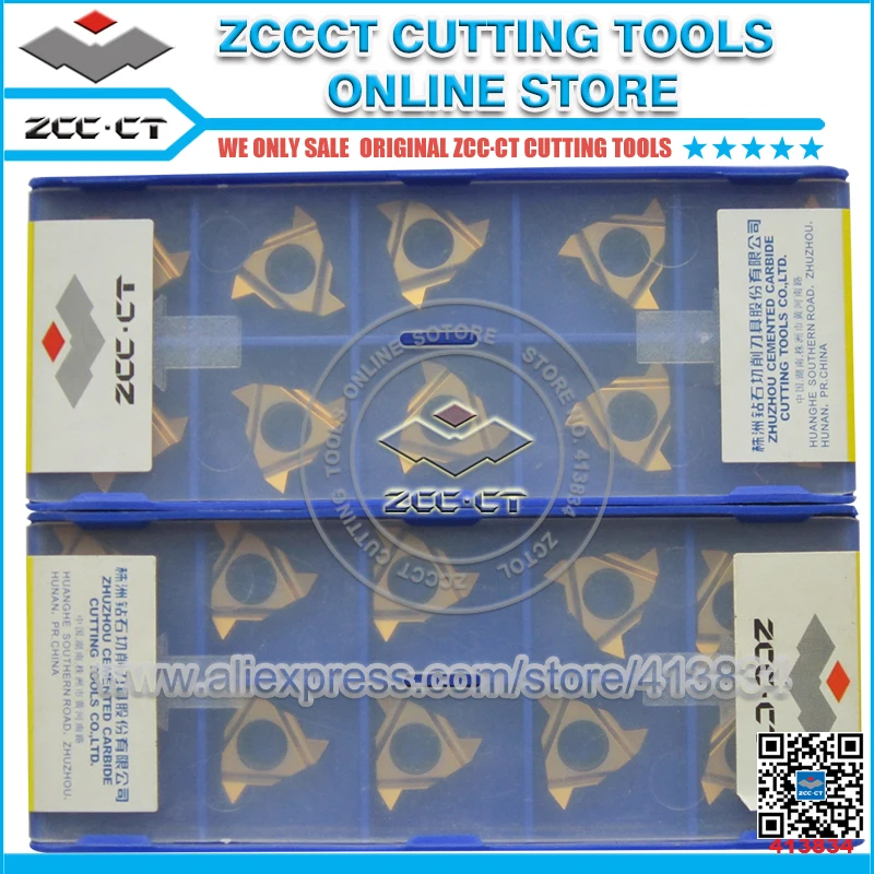 

10 pieces YBG201 RT16.01N-AG60 PVD Coating ZCC.CT Cemented Carbide CNC Threading inserts