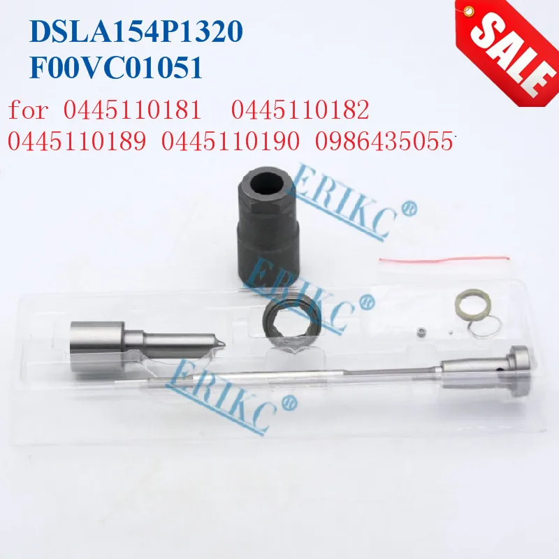 ERIKC 0445110190 Fuel Injector Nozzle DSLA154P1320 Valve F00VC01051 Nut F00VC14012 Overhaul Repair Kits Diesel CR for DODGE Benz |