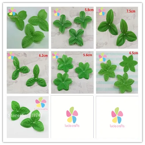 

SALE! 48pcs multi option Rose branch and stem Artificial leaves Diy Silk flower materials A0816