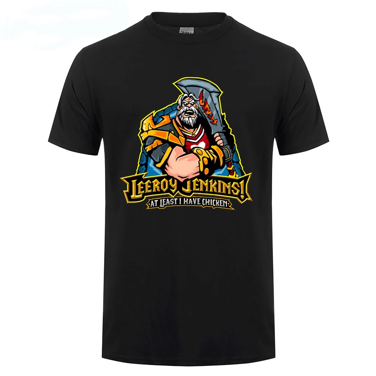 Модная хлопковая футболка World of Warcraft Leeroy Jenkin|Футболки| |