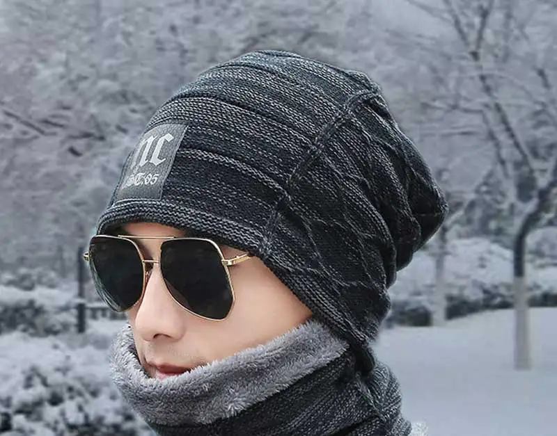 Вязаная шапка теплая зимняя шапка Skullies Beanies шапки бини для мужчин и женщин шерстяной шарф шапки Балаклава маска Gorras Bonnet