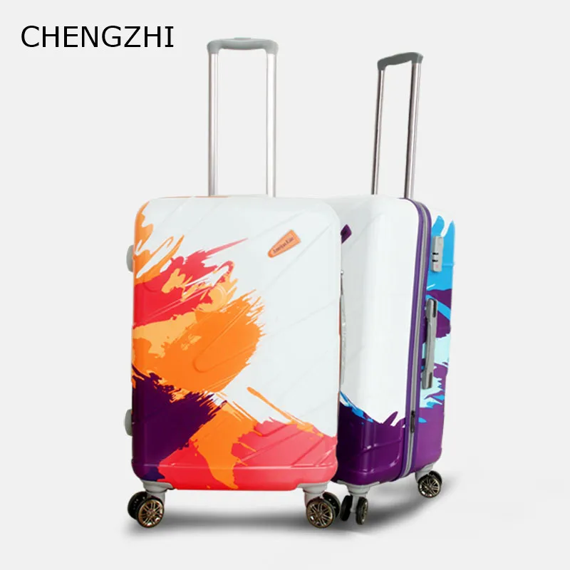 CHENGZHI 20 "24" 28 дюймов Водонепроницаемый ABS + PC багаж на колёсиках Спиннер чемодан на колесиках