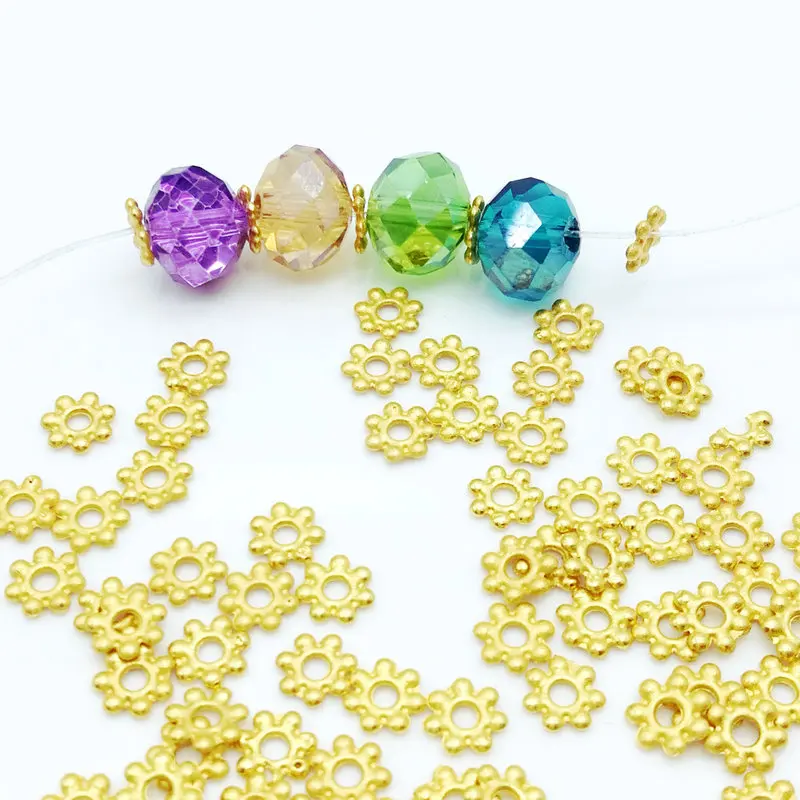 

4mm 500PCS Snowflake Separated Beads Accessories DIY Handmade Necklace Bracelet Earrings Separator