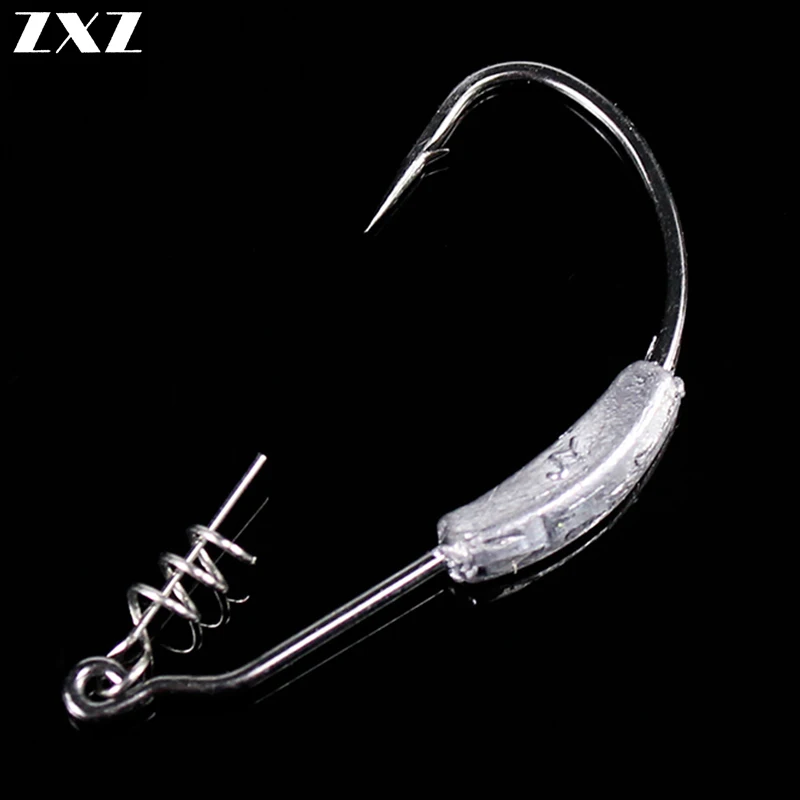 10Pcs/Lot Barbed Crank Lead Jig Head Fishing Hook for Hard Lure Soft Worm Bait Jighead Heads Fly Fishing Hooks Accessories T4|Fishhooks| - AliExpress