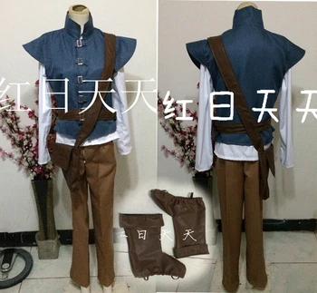 

Free shipping prince Flynn Ryder costume Rapunzel Tangled costume men cosplay halloween costumes with bag,shoe covers