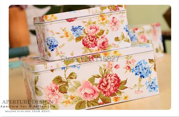 Бесплатная доставка! новый цветочный дизайн 3 шт. олово случае jumbo сладкий торт печенья коробка металлический контейнер для хранения