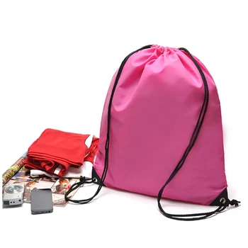 

Drawstring Bags Lightweight Large Capacity Nylon Backpack Pull String Bags for Travel Shopping LXX9