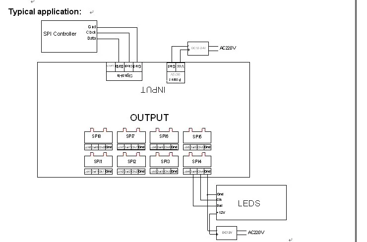 DC12V-24V HC800 8 каналов 8 порты вывода SPI TTL сигнал синхронизатор светодиодный Усилитель для полного сна цветной пиксельный светодиодный свет