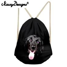 Бесшумный дизайн 3D животные рюкзак с принтом на шнурках школьный шоппер рюкзак детский Ранец Softback для женщин Mochila Infantil