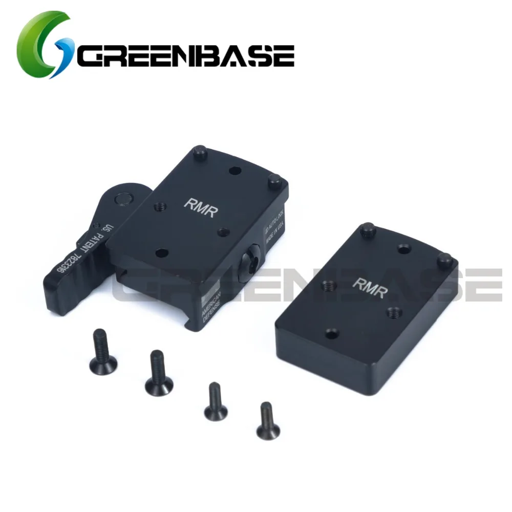 Greenbase RMR Mini Riser Mount полное вспомогательное крепление для прицела с красной точкой QD