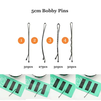 

Bobby Pins 5cm Hair Clips for Hair Clip Pin Flat/Wavy/Curved Hairpins Barrettes for Women Girls Hairdressing Accessories Black