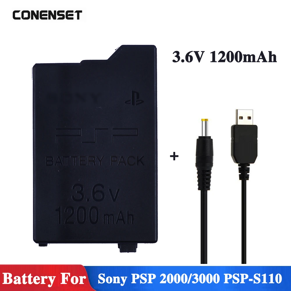 1200mAh 3,6 V запасная батарея PSP для Sony PSP2000 PSP3000 PSP S110 геймпад для PlayStation портативные батареи контроллера