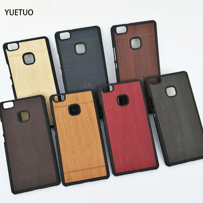p 9 p9 case luxury original hard case for huawei ascend p9 lite p9lite cover coque phone wood grain protective back cases covers