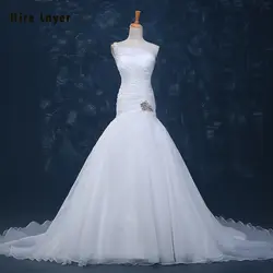 Najowpjg 2019 Новинка для невесты платья Vestido De Casamento с открытым плечом с бисером Кристалл складки рыбий хвост свадебное платье Alibaba Китай