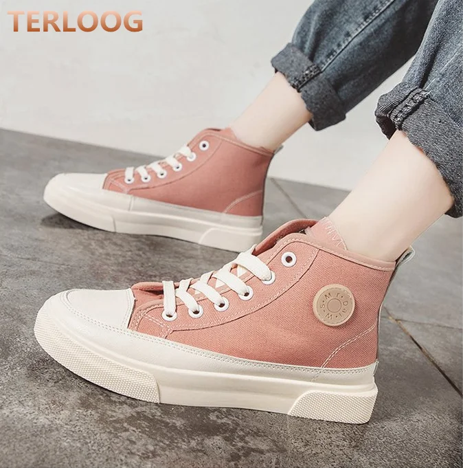 

Autumn women flats shoes women Casual Canvas Round Toe Lace Up platform outdoor walking flats shoes women mujer zapatos X564