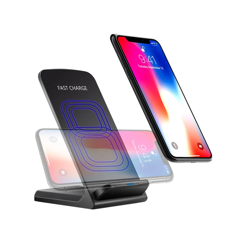 

Desk Phone Stand QI Fast Wireless Charger For iphone 8 Plus X For Samsung Galaxy S8 S9 S7 Edge S6 Note 5 8 Dock Quick Charging