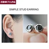 Simple Green Crystal OL Style Rose Gold Color Stud Earrings Colorful Gift For Women and Men Top Quality ZYE633 ► Photo 2/5