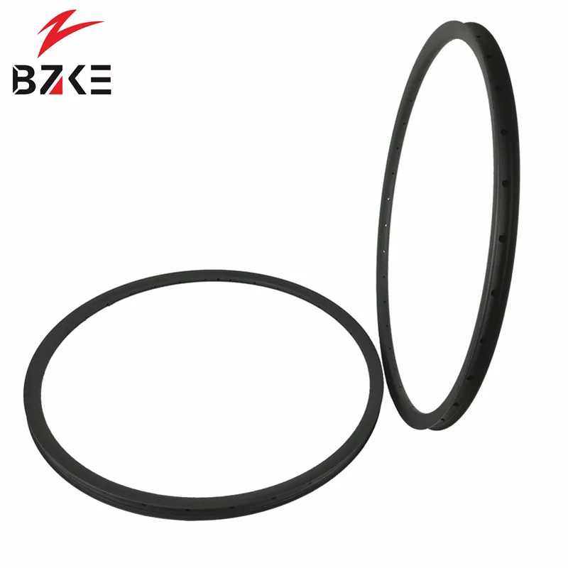 Discount BZKE Only 300g 29er carbon mtb bicycle rim asymmetric carbon fiber mountain bike rim 28 32 holes carbon rim 29 super light hoops 3