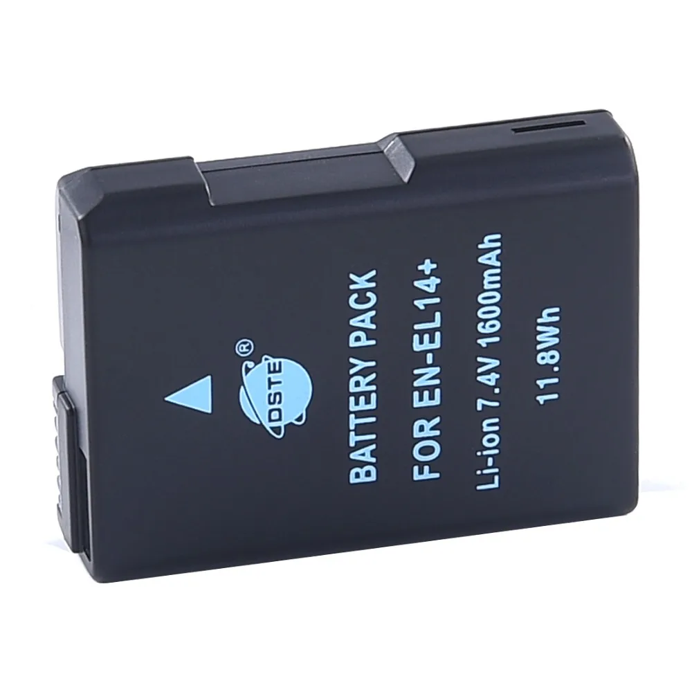 Billig DSTE 2 PCS 1600 mAh EN EL14 Kamera Batterie für Nikon D3100 D3200 D5100 D5200 P7000 P7100 P7200 P7700 P7800 D3400 d5600 D3500